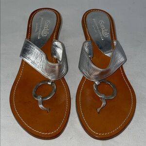 IL SANDALO SILVER LEATHER THONG WITH A CIRCLE DETAIL FTL-10-269